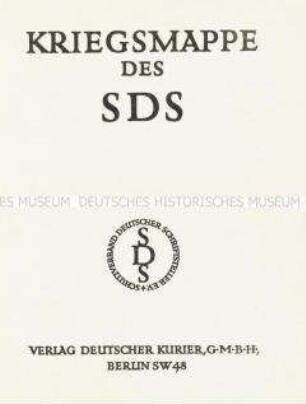 Kriegsmappe des SDS (Schutzverband Deutscher Schriftsteller)