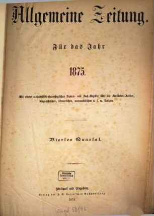 Allgemeine Zeitung. 1875, [4] = 10 - 12