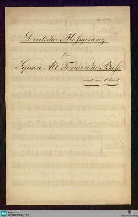 Masses - Don Mus.Ms. 1742 : V (4); B|b