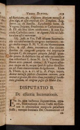 219-388, Disputatio II