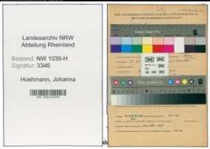 Entnazifizierung Johanna Hoehmann , geb. 22.06.1894 ()