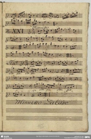 21. Anonymus, Menuette, C-Dur