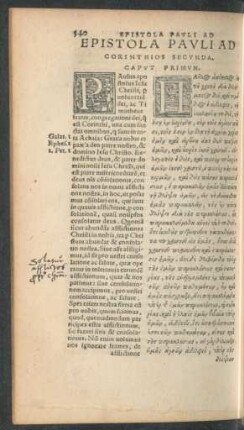 Epistola Pauli Ad Corinthios Secunda.