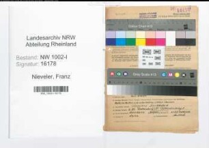 Entnazifizierung Franz Nieveler, geb. 01.08.1904 (Betriebsleiter)