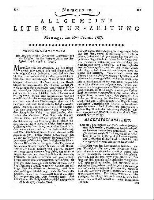 Christlicher Unterricht von der Religion, als dem einzigen Mittel zur Seeligkeit. Berlin: Hesse 1786