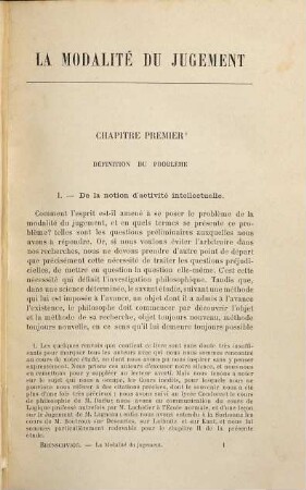 La Modalité du jugement