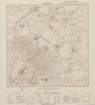 2748 Hindenburg in der Mark, Topographische Karte 1:25000 (4cm - Karte)