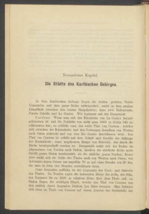 Neunzehntes Kapitel. - Die Städte des Karibischen Gebirges.