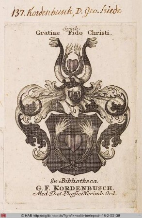 Wappen des Georg Friedrich Kordenbusch von Buschenau und Thumenberg