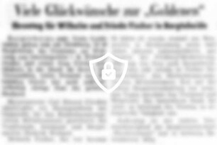 Viele Glückwünsche zur "Goldenen"