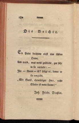 Die Beichte.