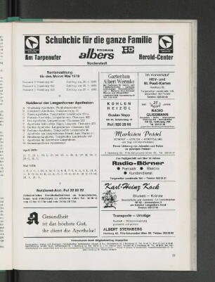 Rentenzahlung für den Monat Mai 1978