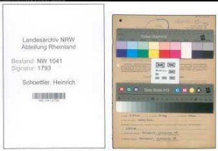 Entnazifizierung Heinrich Schoettler , geb. 19.07.1890 (Techniker)