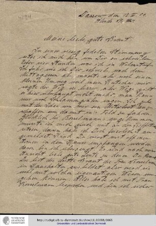 Brief vom 13.02.1904