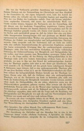 117-118 [Rezension] Spindeler, Alois, Der erlöste Mensch