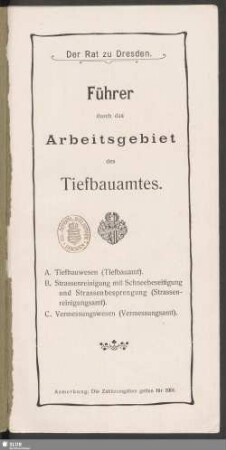 [9]: Führer durch das Arbeitsgebiet des Tiefbauamtes