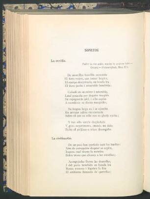 Sonetos : La envidia [y] La civilización [y] La vida