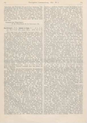 163-165 [Rezension] Huidekoper, Fred., Judaism at Rome