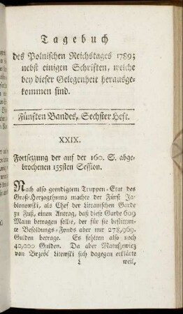 Fünften Bandes, Sechster Heft.