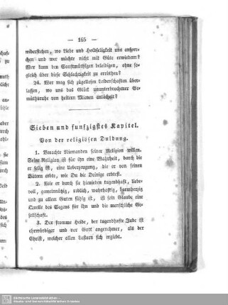 Sieben und funfzigstes Kapitel. Von der religiösen Duldung