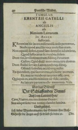 Tumulus Krentzii Catelli ...