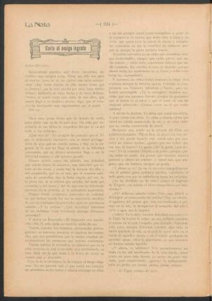 Carta al amigo ingrato