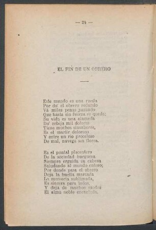 El fin de un obrero