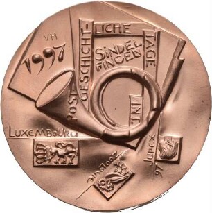 Medaille von Victor Huster auf die postgeschichtliche Tage Sindelfingen 1996