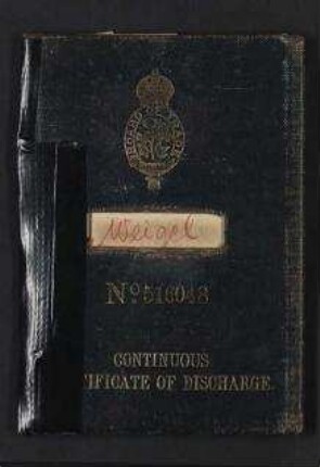 John Karl Willy Weigel - Continuous Certificate of Discharge No. 516048