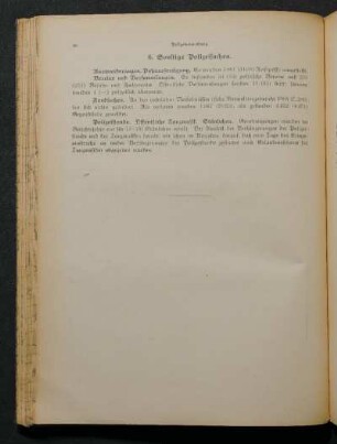 6. Sonstige Polizeisachen.
