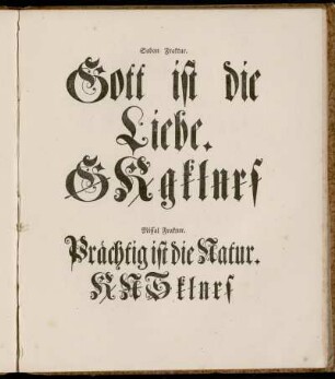 [...] Fraktur. / [...] Schwabach.