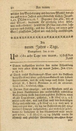 Am neuen Jahrs-Tage