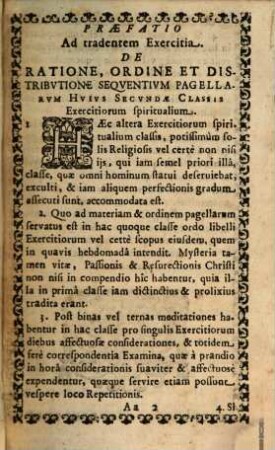 ... Thail Der Geistlichen Vbungen Deß H. Vatters Jgnatij Lojolae der Societet Jesv Stiffter, 2. Auff die Ordenspersonen. in absonderliche Blättlen gerichtet