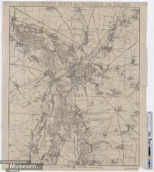 Topographische Karte der Umgegend von Leipzig