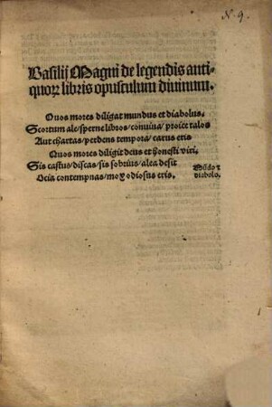 Basilii Magni de legendis antiquorum libris opusculum divinum