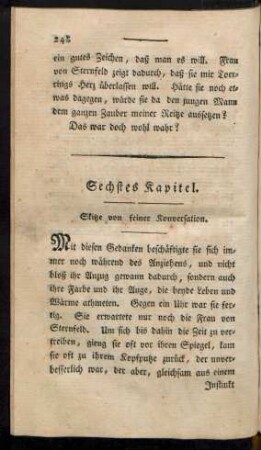 Sechstes Kapitel. Skitze von feiner Konversation.