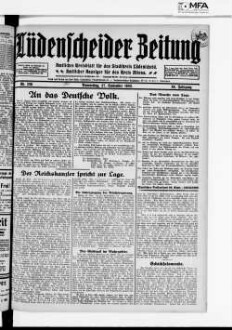 Lüdenscheider Zeitung : amtliches Kreisblatt für den Stadtkreis Lüdenscheid : amtlicher Anzeiger für den Kreis Altena