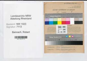 Entnazifizierung Robert Bannach , geb. 28.10.1900 (Regierungsoberinspektor)
