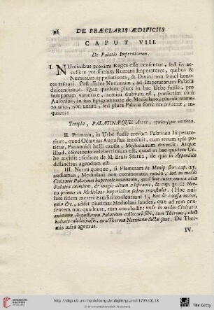 Caput VIII: De palatio Imperatorum