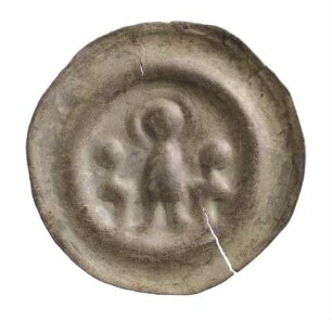 Münze, Brakteat, 14. Jh.