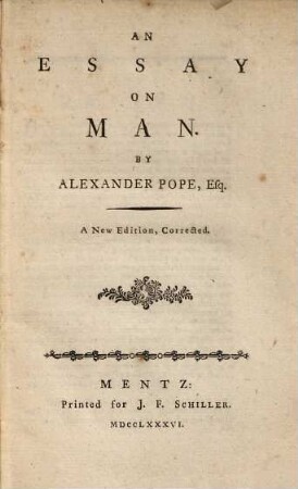 An Essay On Man