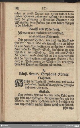 L [Läuß-Kraut / Stephans-Körner - Lungen-Kraut]