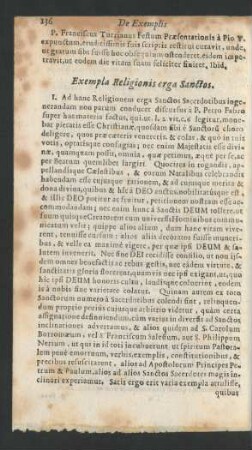 Exempla Religionis erga Sanctos.