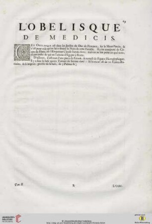 L’Obelisque de Medicis