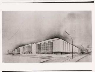 Deutschlandhalle, Berlin-Westend: Perspektivische Ansicht