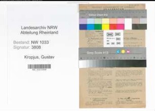 Entnazifizierung Gustav Kropjus , geb. 05.08.1900 ()