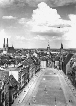 Görlitz, Stadtansicht mit Peterskirche, Rathaus und Dreifaltigkeitskirche