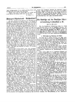 Finanznot, Schulnot und - Reichsreform?