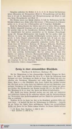 3: Honig in einer alemannischen Glasschale