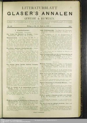 Literaturblatt 1. Anlage zu Band 27.1890. Januar – Juni